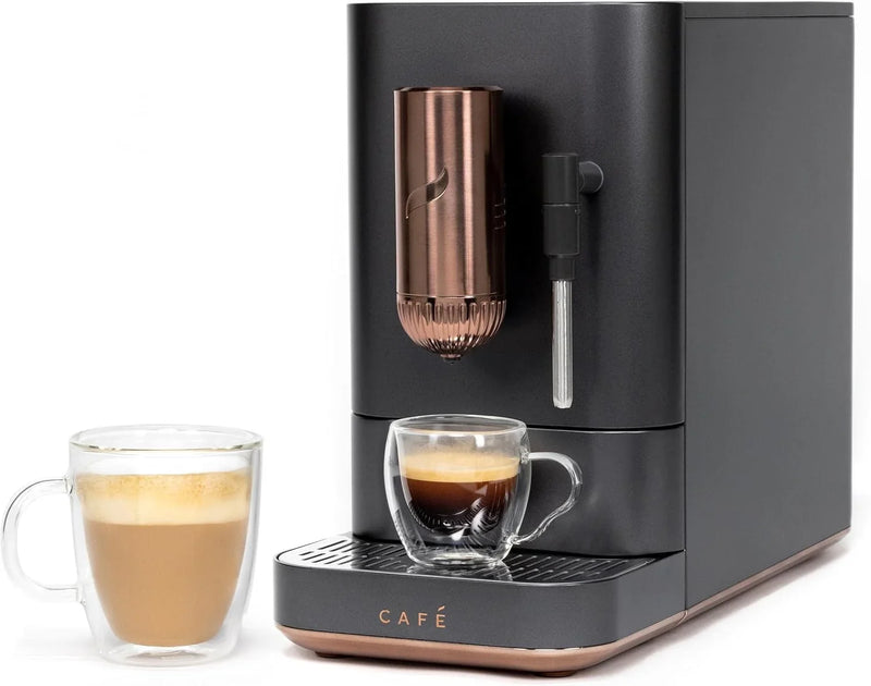 Automatic coffee grinder coffee machine, built-in milk frother, adjustable coffee bean grinder, one-button brewing function T7
