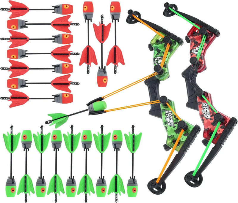 2. Master Controller Bow, 20 Zynix Whistle Arrows, 2 Parachute Replacement Parts, 2 Shoulder Straps and 4 Arrow Bags - Long-distance Outdoor Equipment W7