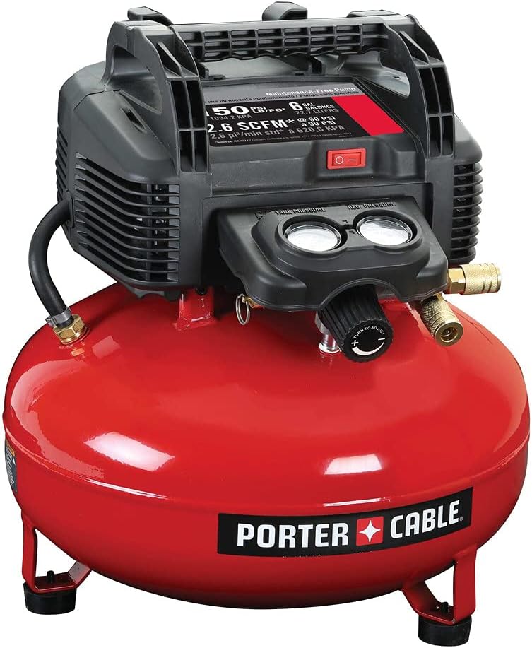 Air Compressor, 6-Gallon, Pancake, Oil-Free (C2002-ECOM) O9