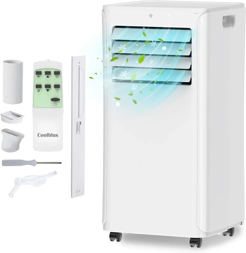 8500 BTU Portable Air Conditioners Cool Up to 360 Sq.Ft,3 IN 1 portable ac unit with Remote Control/LED Display/24Hrs Timer/Window Installation Kit & Screwdriver,White R6