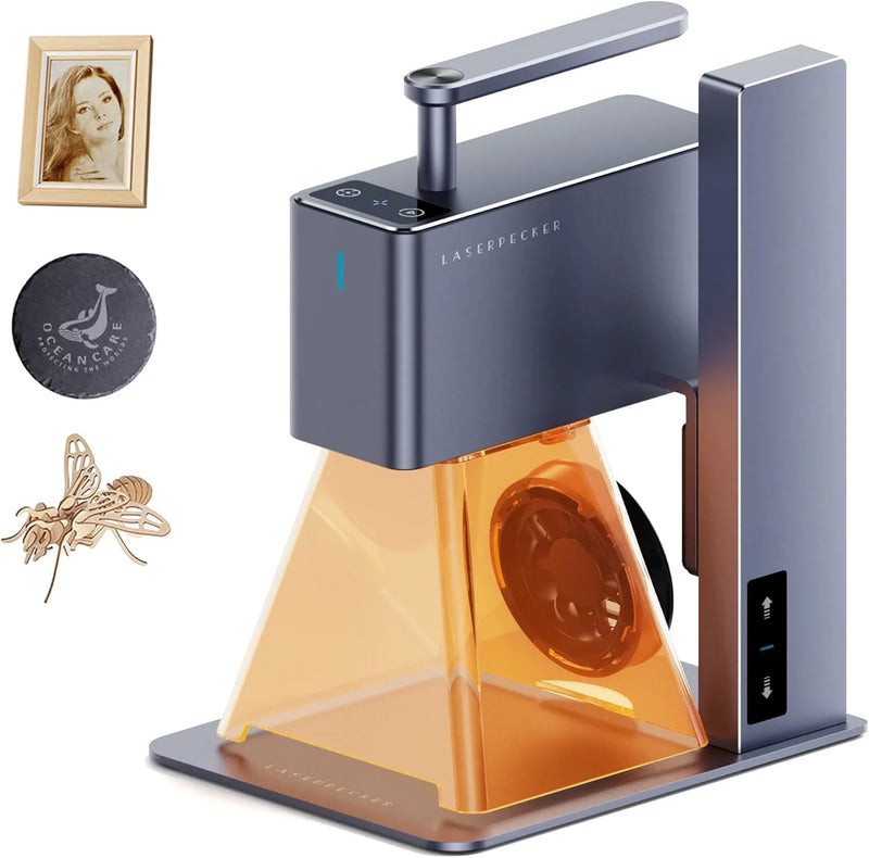 Light engraving machine, with wheels, portable and handheld laser engraving machine, suitable for engraving on wood, metal, leather and plexiglass. Laser cutting kit, equipped with multi-functional rotating wheels. G3