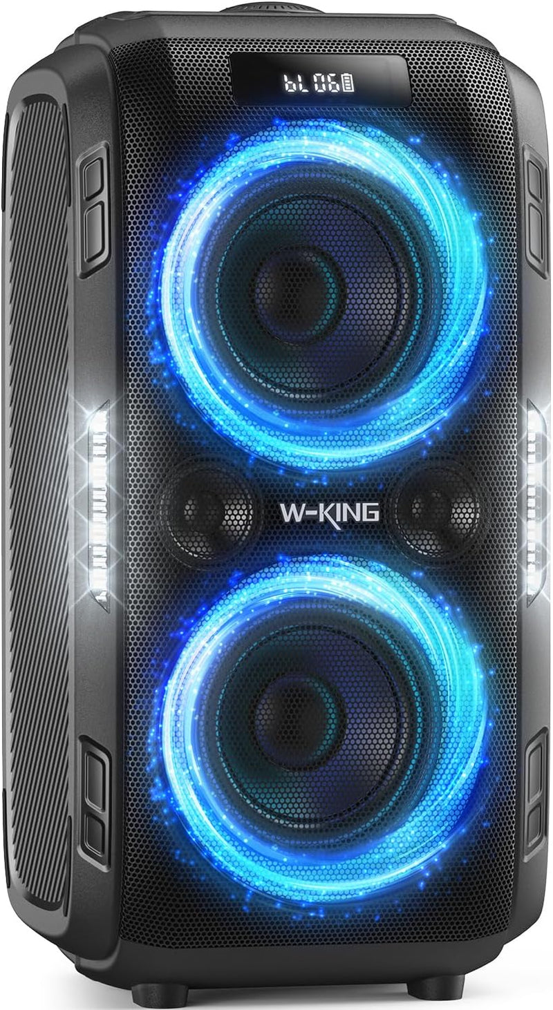 Peak Party Large Bluetooth Speaker - Maximum Volume Amplifier / 12 Custom Low-End Units / Up to 125 Decibels for 6.5-inch x 2 Low-End Speakers / Deepest Bass Effect, Large Portable Wireless Speaker, IPX5 Water Resistance Rating / Microphone Jack / RJ C7
