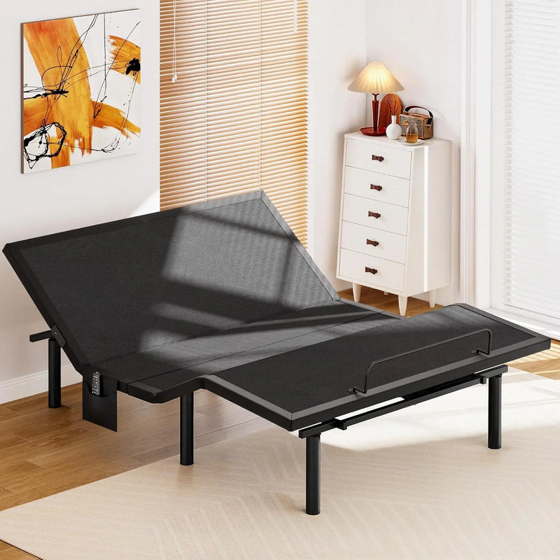Amada Full Adjustable Bed Frame, Electric Base with Wireless Remote, 4 USB Ports, LED Night Light, Head & Foot Incline, Zero Gravity, Anti-Snore - 01B-F G1