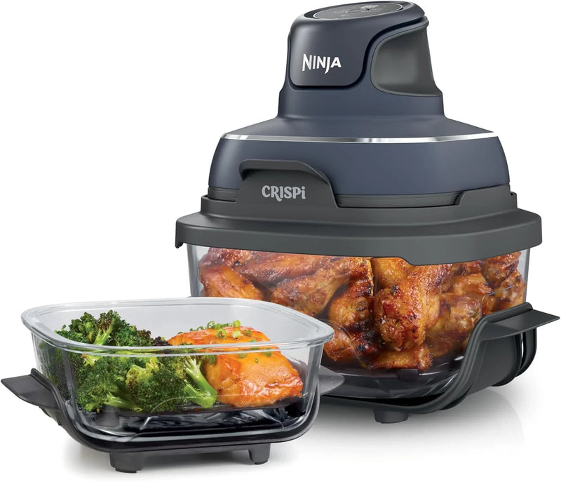 Air fryer can be used in conjunction with microwave ovens, refrigerators and dishwashers. It is made of non-toxic glass material and features a portable cooking system with a capacity of 4 gallons. It comes with 6 glass containers and a sealing lid, O1