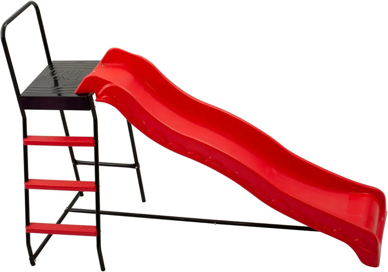 Trampoline Step N Slide | Fun Indoor & Outdoor Ladder and Wave Slide Set – Perfect for Round or Rectangle Trampolines with or Without Net E8