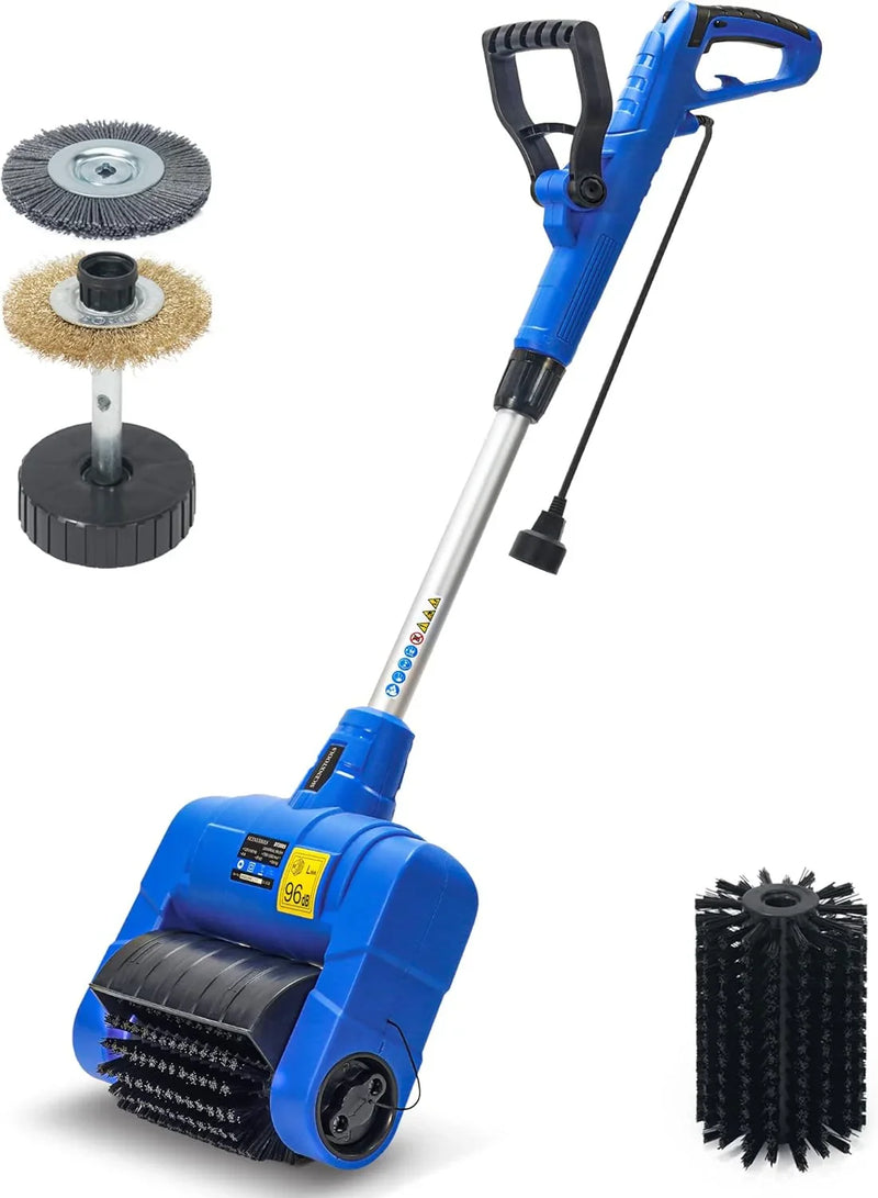 Grout Cleaner Machine with Grout Brush,Heavy Duty with Wire Surface Brush,Standy Safety Grout Scrubber,Moss,Weed Between Floor Tiles,Patio,Board,Bricks, (Outdoor Bundle) C4