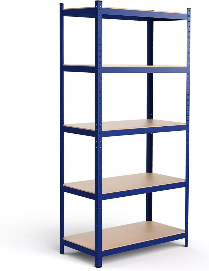 Five-tier storage rack 2920 pounds Heavy-duty shelf Adjustable boltless storage rack Suitable for storage area storage rooms 108 inches wide x 18 inches deep x 72 inches high N6