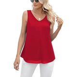 Women's Summer Sleeveless Chiffon Casual Tops