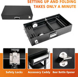 Foldable barbecue table cart, black stone portable frying pan, Weber, Onni pizza oven - Portable outdoor barbecue preparation table, equipped with a bag, very suitable for camping and tailgate events.