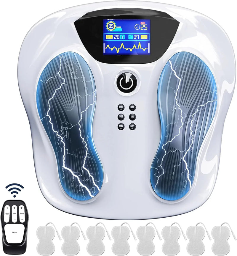 Professional Edition Foot Neuromuscular Stimulator, an electric stimulation/percutaneous nerve electrical stimulation foot massager used to relieve pain caused by nerve disorders and promote blood circulation in the legs. TENS Muscle Stimulator - A s W9