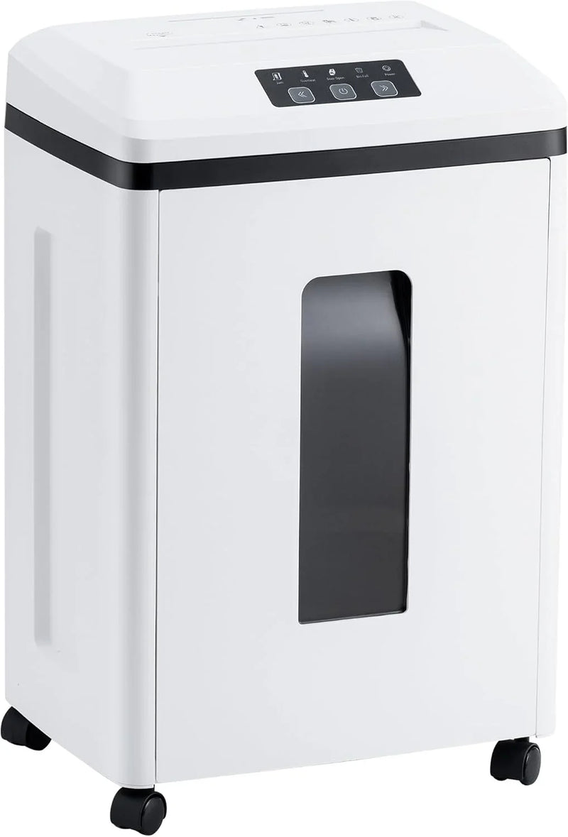 Professional Commercial Paper Shredder: P-7 Security Super Micro-Cut 1x1.7mm 7 Sheets/CDs/Cards/Staples 6-Gal Bin Heavy Duty for Home/Office/Industrial/Business Use-Confidential Documents F1