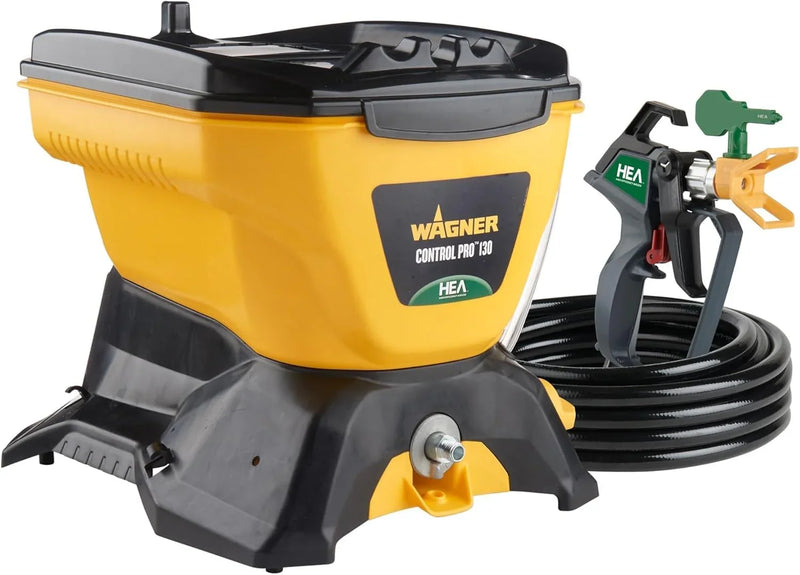 Spray gun kit, high-efficiency airless sprayer, low overspray, equipped with a 12-inch extension rod, suitable for large projects, with 515 and 413 type nozzles, yellow in color. F0