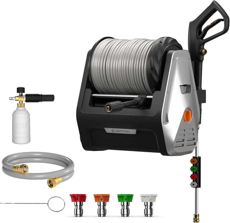 The wall-mounted high-pressure cleaning machine Plus is equipped with an upgraded 1800-watt motor, with a maximum pressure of 2900 pounds per square inch and an electric high-pressure cleaning machine that discharges 2.2 gallons per minute. It is equ Q4