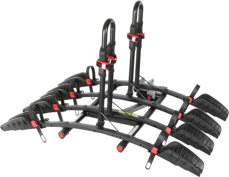 Rack - MAX Mounting Bracket Tray - Suitable for SUVs, trucks, and vans - 4 bicycle mounting brackets for seats - Foldable, with locking arms, 2-inch receiver - 1 bracket J6
