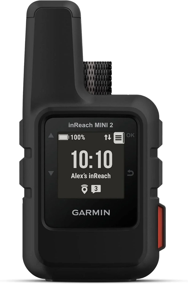 Compact and portable satellite communication device, suitable for hiking use, in orange color I2