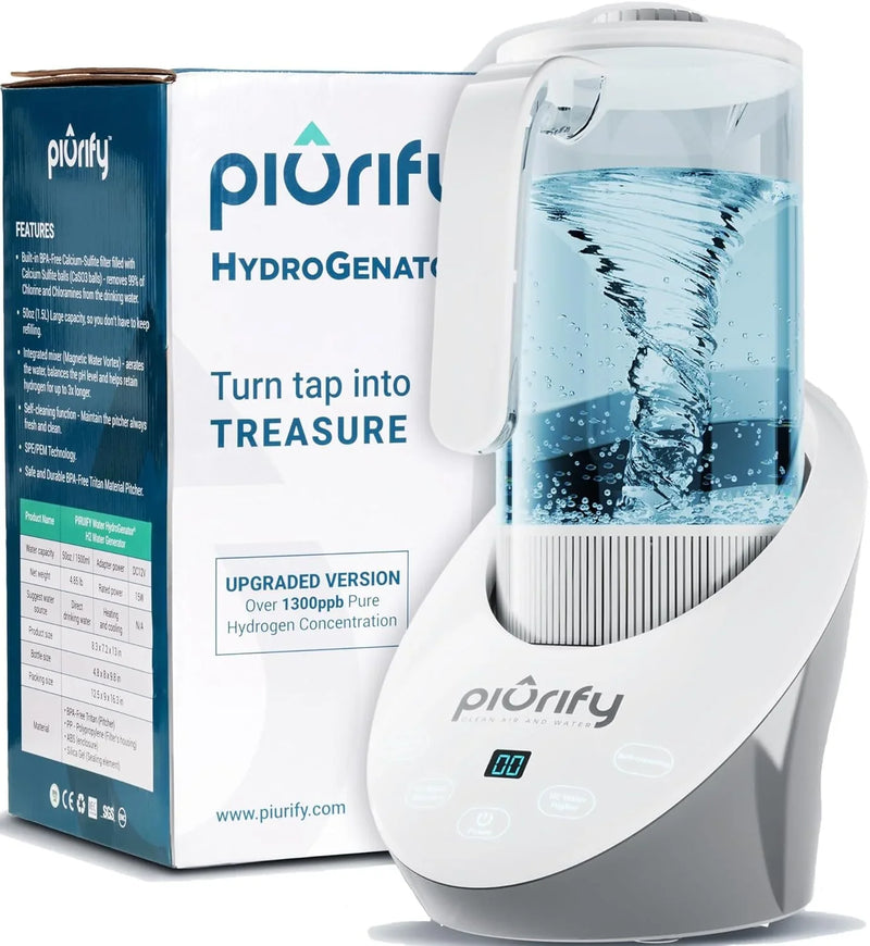 Hydrogen water filter - An anti-bisphenol A material hydrogen water generator using SPE/PEM technology, with balanced pH levels and treated by calcium sulfite filtration. B6