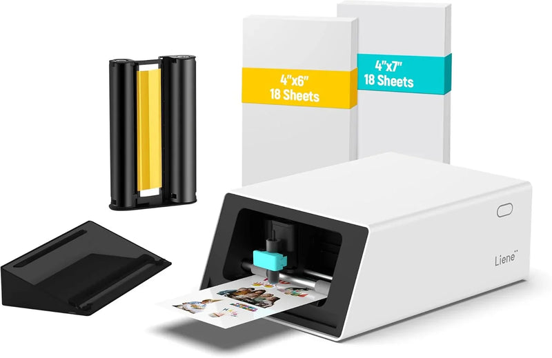 Color sticker printer and cutter - A multi-functional sticker manufacturing equipment that combines DIY creativity, custom label and gift production. Thermal transfer digital printing device, 300 DPI resolution, precise artificial intelligence automa W1
