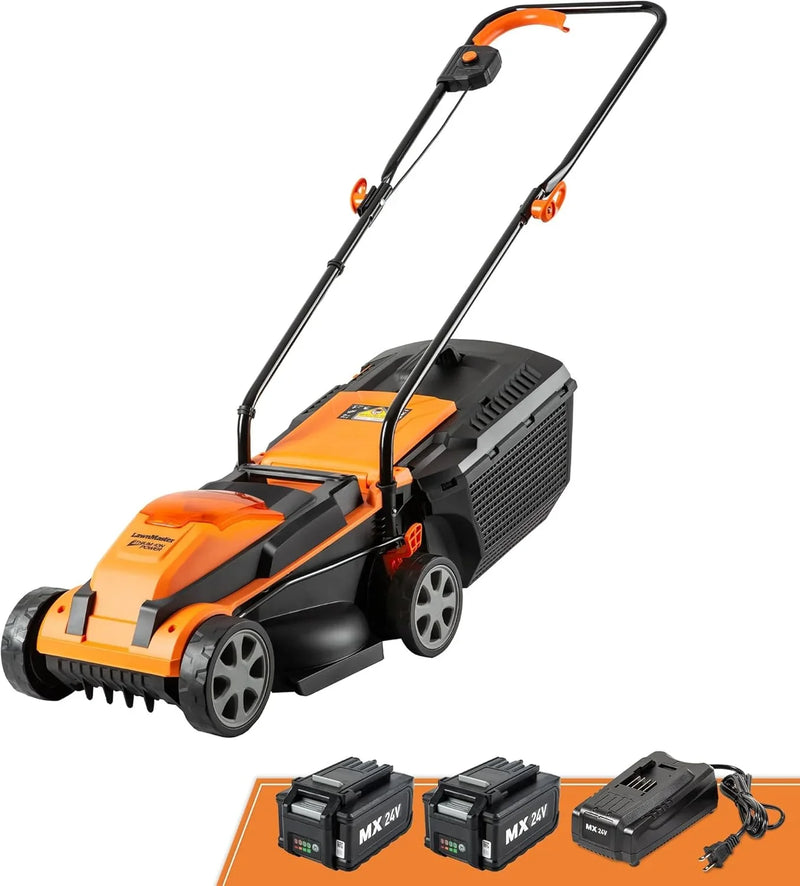 Cordless 13-Inch Lawn Mower 24V Max with 2X4.0Ah Battery and a Charger W8