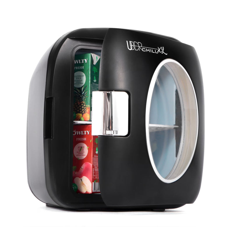 Uber Appliance Mini Fridge Retro Beverage Cooler Warmer - Personal Portable Refrigerator (9 Liters/0.32 Cu Ft) P6