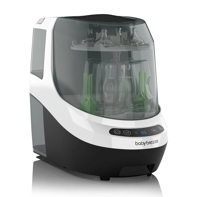 Baby Bottle Washer Pro - Baby Bottle Washer, Sterilizer Dryer - All in One Machine Cleans Bottles, Pump Parts, & Sippy Cups - Replaces Hand Washing, Bottle Brushes and Drying Racks-Brezza T7