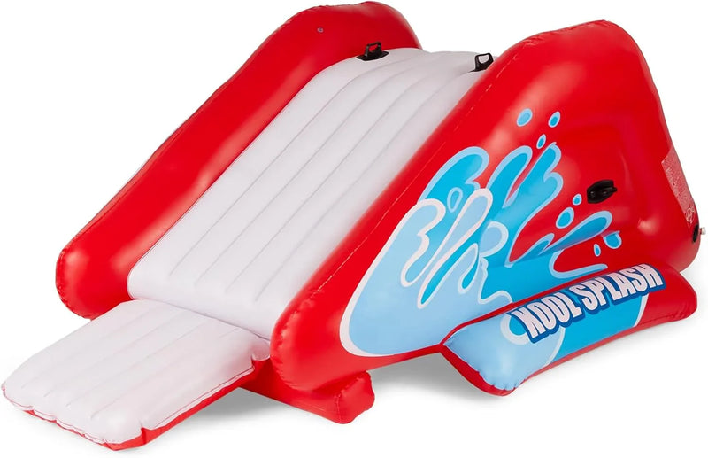 Kool Splash Inflatable Water Slide Swimming Pool Play Center with Built in Sprayers for Kids and Adults, Ages 6 and Up, Blue P7