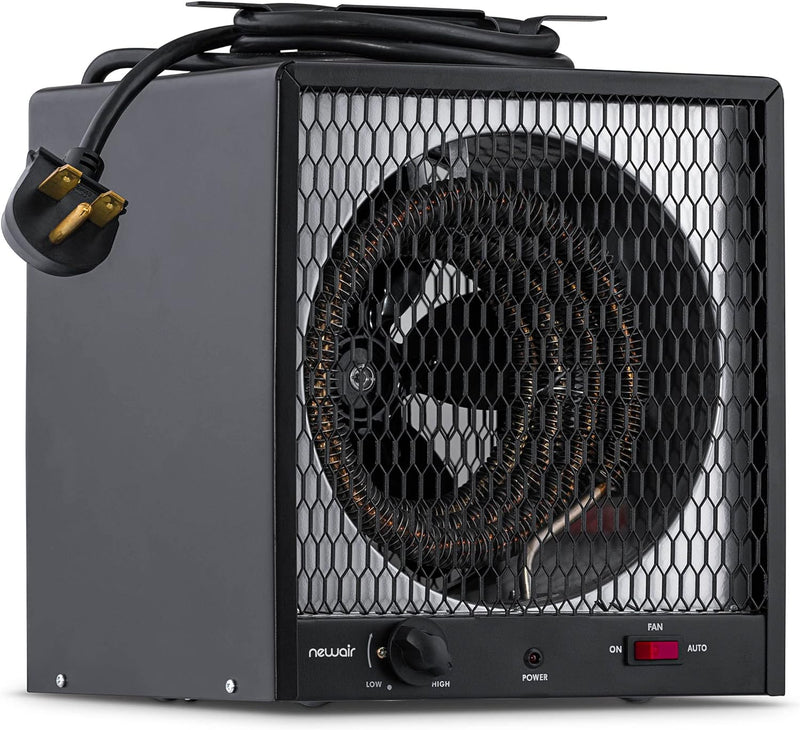 240v Portable Electric Garage Heater, Industrial Strength with Internal Thermostat and Carrying Handle, Heats 600 sq. ft. with 6-30R Plug, Perfect for Garages, Workshops and More I6