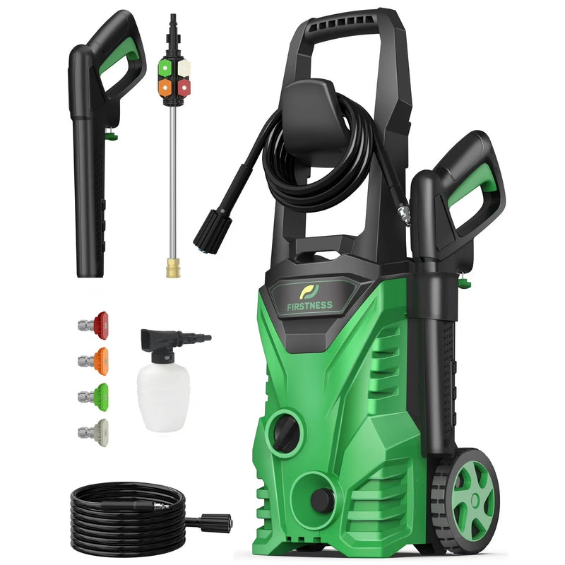 Firstness Pressure Washer 3500 PSI, Electric Power Washer w/ 26 ft Hose, 4 Quick Connect Nozzles, High Pressure Cleaning Machine with Foam Cannon,... K9