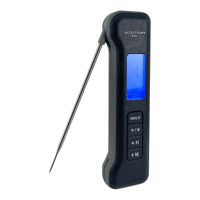 Accutemp Pro Digital Instant Read Cooking/Meat Thermometer with Backlight Display, Black/Grey E5