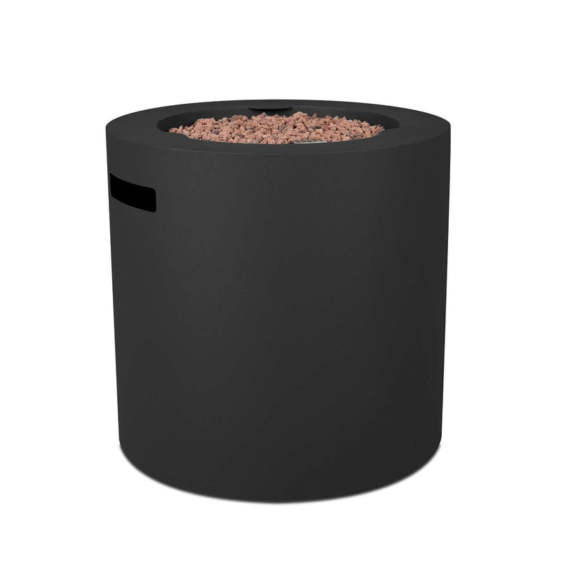 Aegean Steel Propane Fire Pit Hidden Tank in Black, 24-in S5