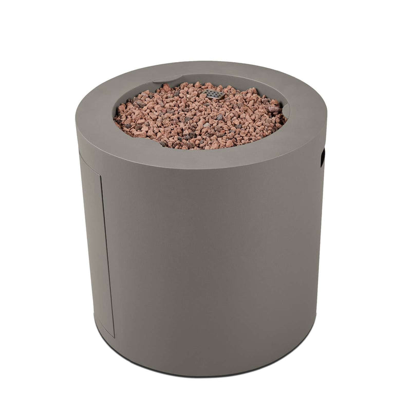 Aegean Steel Propane Fire Pit Hidden Tank in Mist Gray, 24-in S7