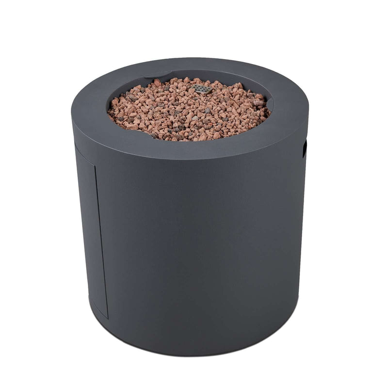 Aegean Steel Propane Fire Pit Hidden Tank in Slate, 24-in A6