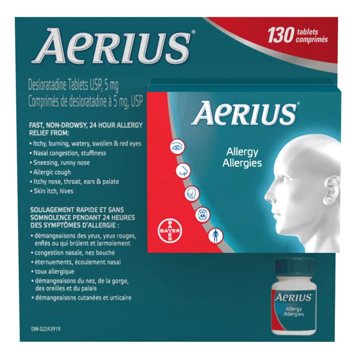 Aerius Allergy Relief, 130 Tablets J0
