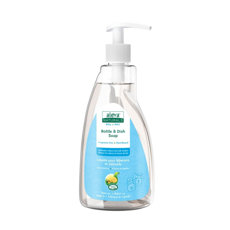 Aleva Naturals Bottle and Dish Soap, Fragrance Free, 500-mL Q8