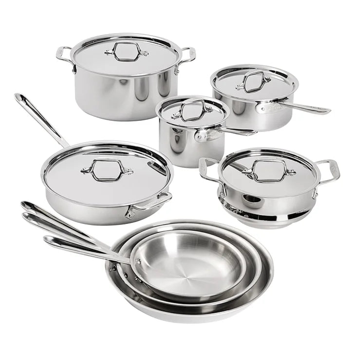 All-Clad D3 Stainless 3-Ply Bonded Cookware, 13-pieces C4