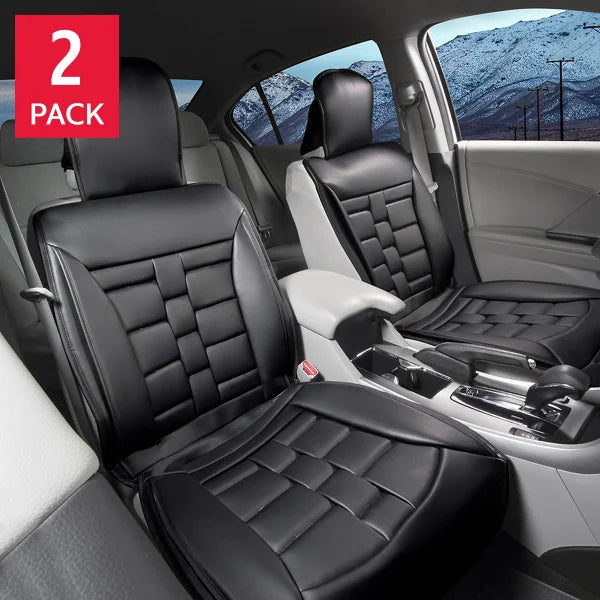 Alpena Black Padded Universal Fit Luxury Seat Cover, 2-pack U7