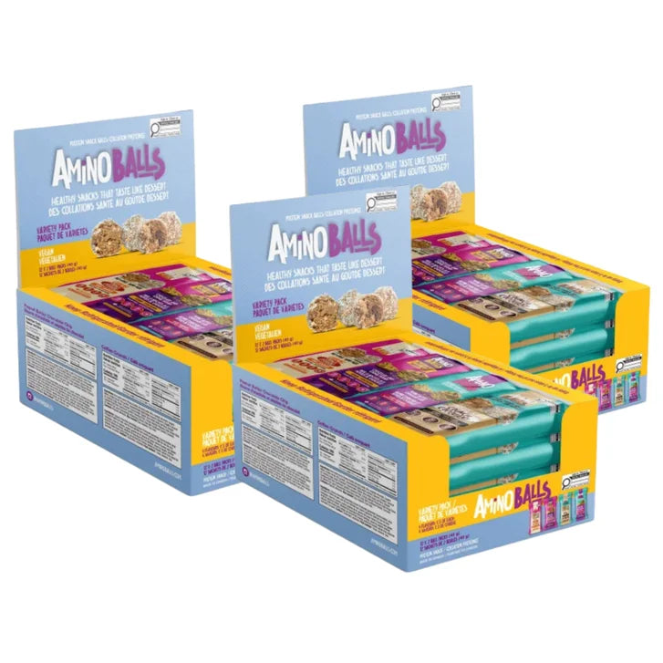Amino Balls Vegan Protein Variety Pack, 36 x 40 g H4