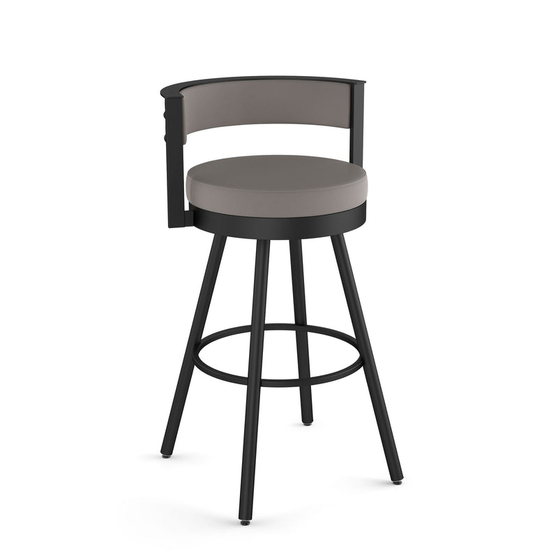 Amisco Eller Swivel Counter Stool with Padded Backrest, Multiple Colours, 26-in M2