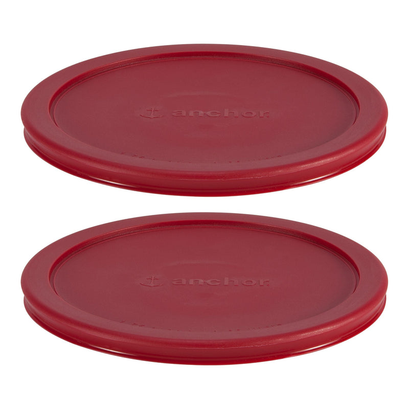 Anchor Hocking Plastic Lid Set, Red, 2-pc x 7-Cup P6