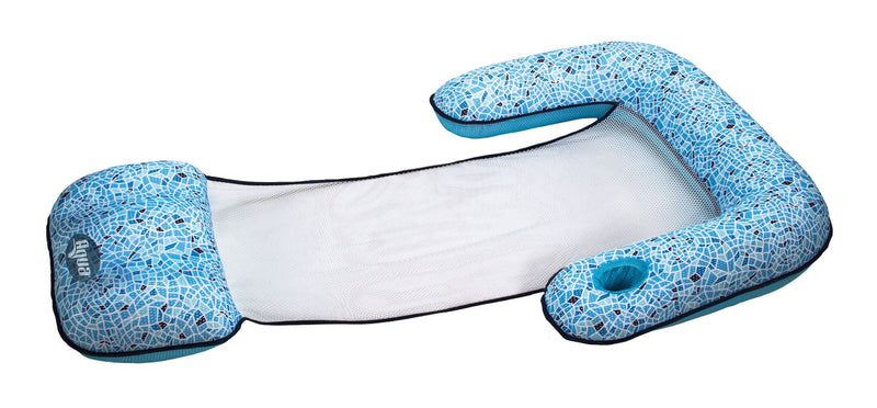 Aqua Inflatable 3-in-1 Luxury Travel Pool Float/Lounger, Blue, 57 x 36-in K7