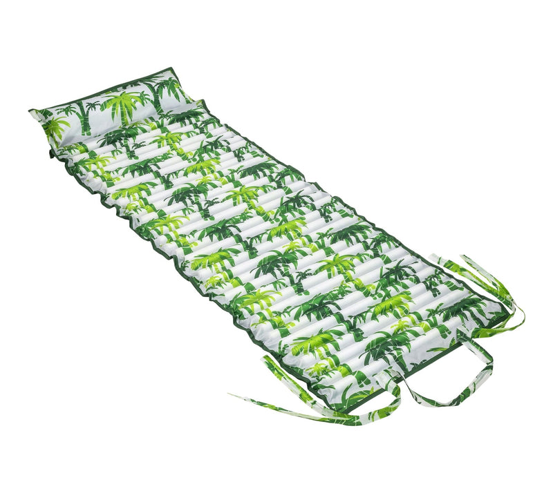 Aqua Inflatable/Foam Fold-and-Go Travel Pool Float/Lounger, Tropical, 71 x 27-in U3