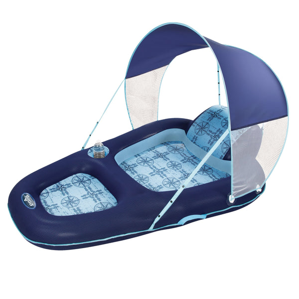 Aqua Luxury Inflatable Pool/Water Lounge with Removable Canopy, UPF 50, Ages 15+ I2