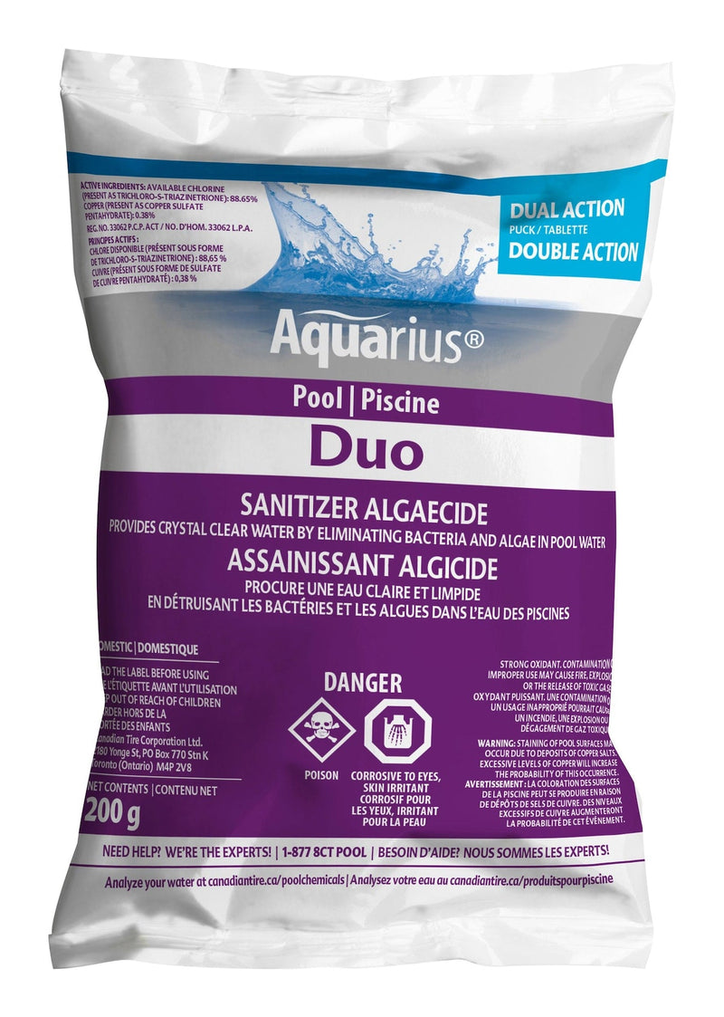 Aquarius Duo Pool Sanitizer & Algaecide, 200-g P0
