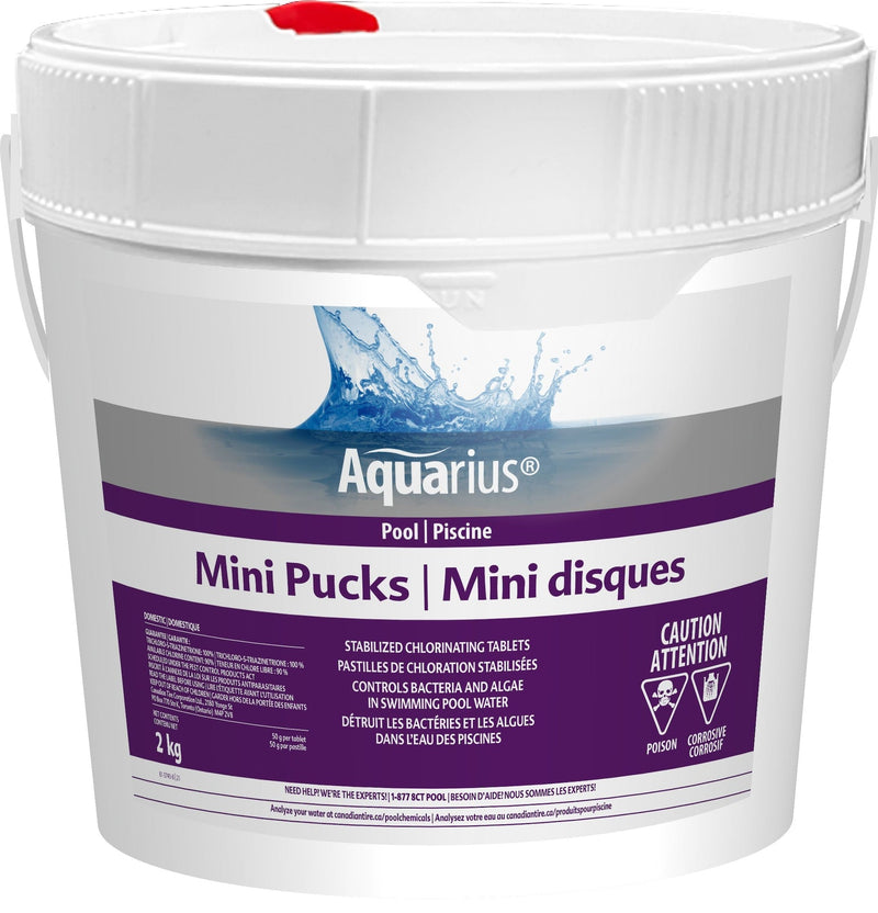 Aquarius Mini Pucks Stabilized Chlorine Tablets, 2-kg J1