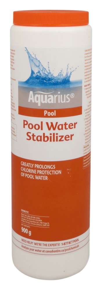 Aquarius Pool Water Stabilizer, Chlorine Protection, 900-g E1