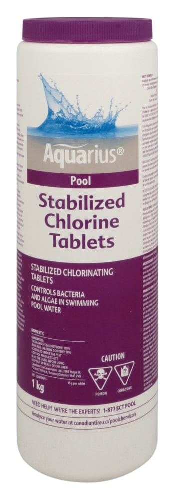 Aquarius Stabilized Chlorine Tablets, 1-kg M2