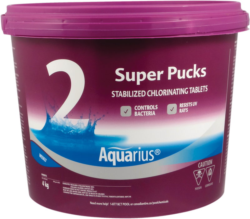 Aquarius Step 2 Super Pucks Water Stabilized Chlorinating Tablets, 4-kg F2