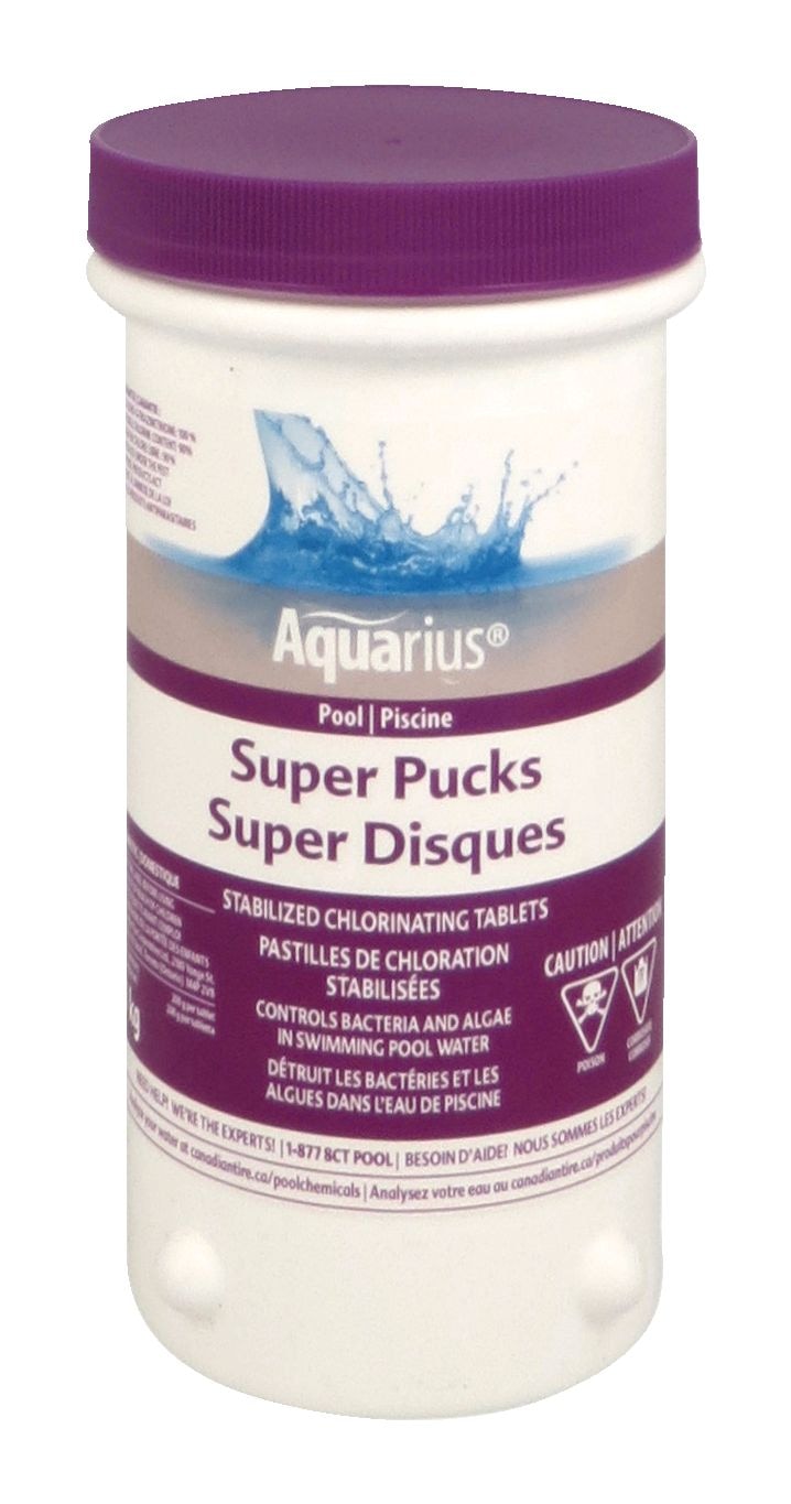 Aquarius Super Pucks Stabilized Chlorine Tablets, 1-kg Q4