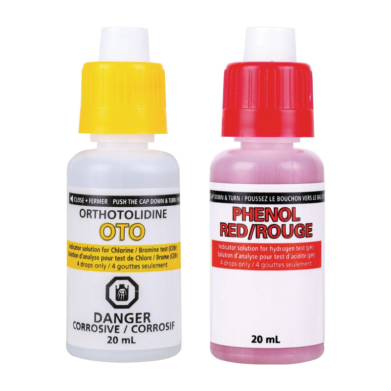 Aquarius Test Kit OTO & Phenol Refill Bottles, 20-mL E3