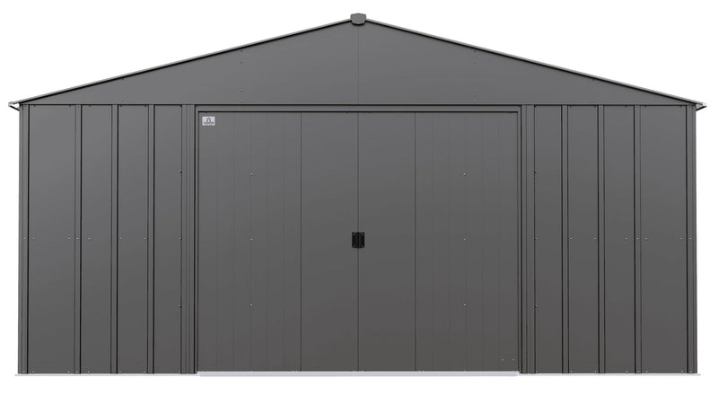 Arrow Classic 14x12-ft Charcoal Lockable Metal Shed E1