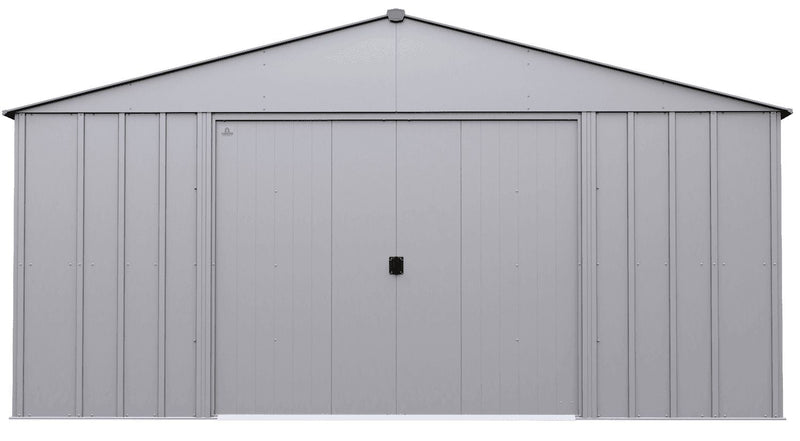 Arrow Classic 14x14-ft Flute Grey Corrosion-Resistant Steel Shed R6